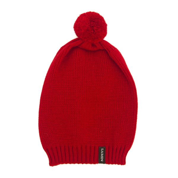 کلاه بافتنی ثمین مدل Dellenia رنگ قرمز