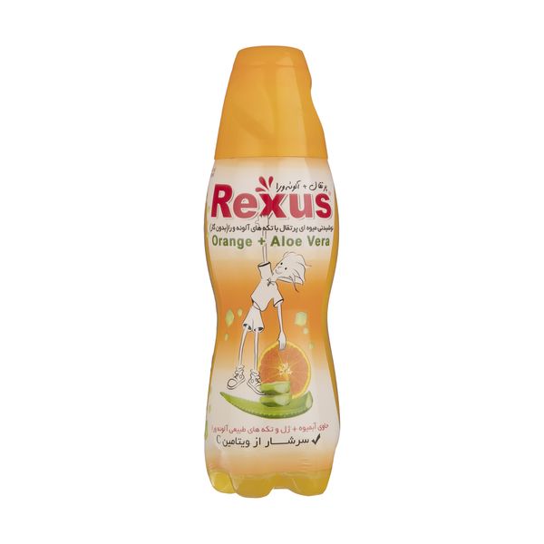 نوشیدنی میوه ای رکسوس با طعم پرتقال و تکه های آلوئه ورا - 330 میلی لیتر