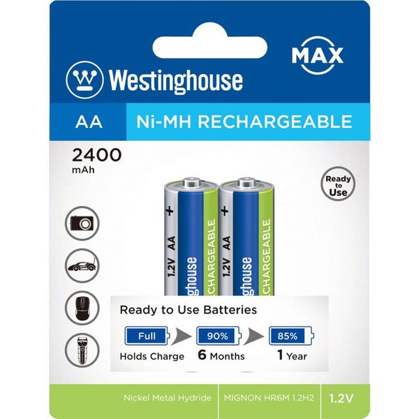 باتری قابل شارژ قلمی وستینگ هاوس مدل Ni-MH Rechargeable بسته‌ی 2 عددی