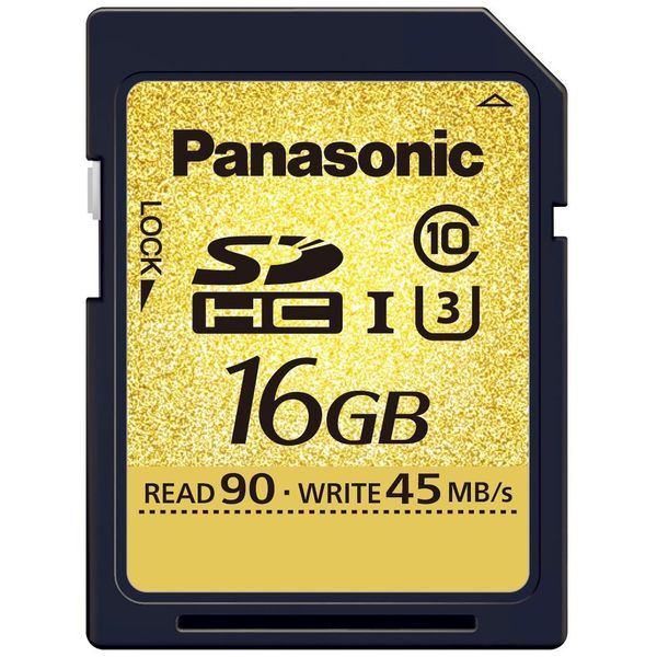 کارت حافظه SDHC پاناسونیک مدل RP-SDUC16GAK کلاس 10 استاندارد UHS-I U3 سرعت 90MBps ظرفیت 16 گیگابایت