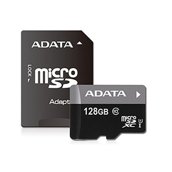 کارت حافظه microSDXC ای دیتا مدل Premier کلاس 10 استاندارد UHS-I U1 سرعت 50MBps همراه با آداپتور SD ظرفیت 128 گیگابایت