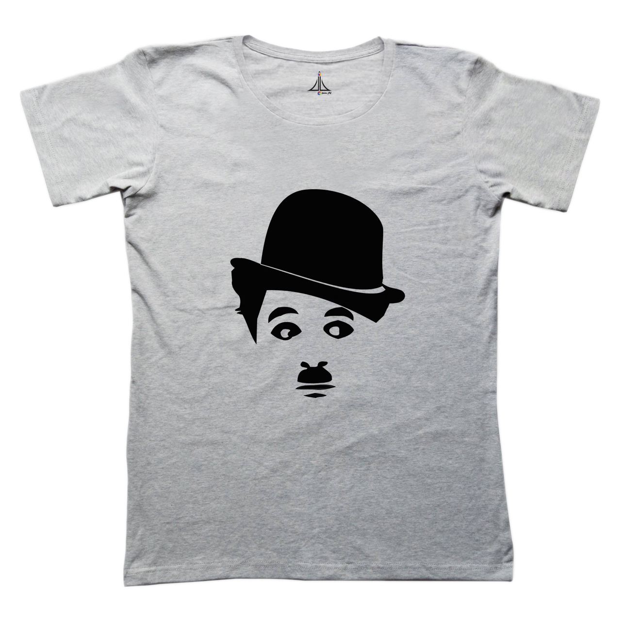 تی شرت مردانه به رسم طرح چارلی چاپلین کد 2267
