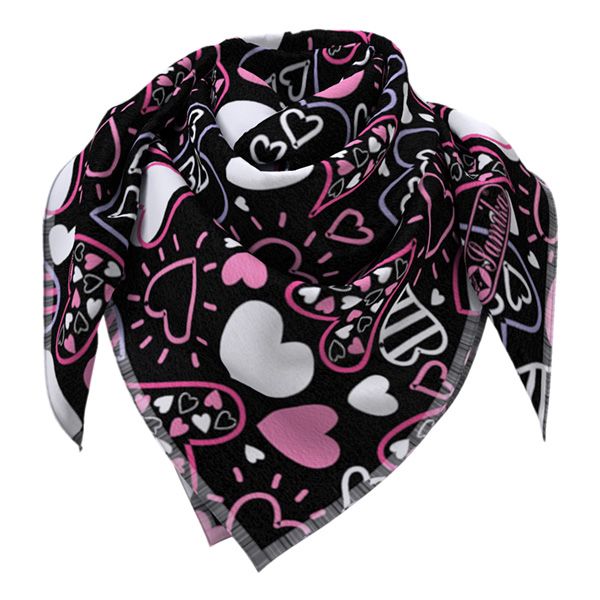 روسری زنانه سمیکا طرح قلبی کد B378