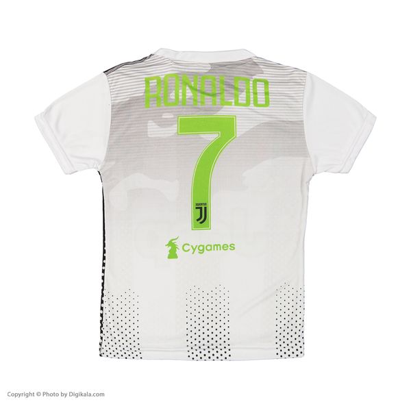 ست پیراهن و شورت ورزشی پسرانه طرح یوونتوس مدل رونالدو کد p.sh.007