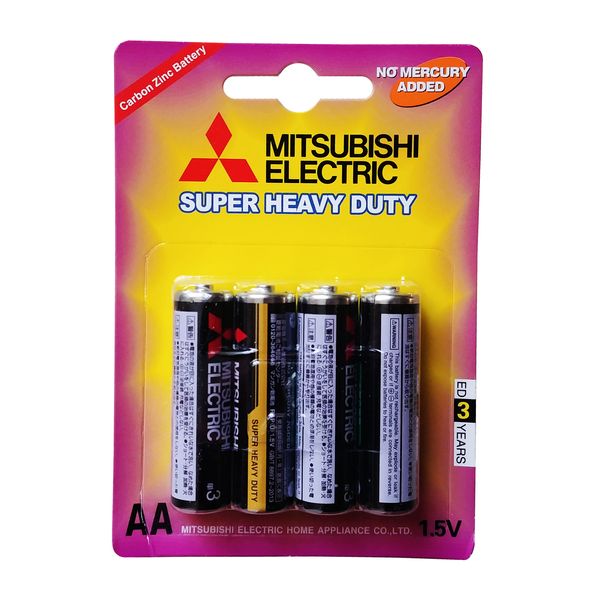 باتری قلمی میتسوبیشی الکتریک مدل Super Heavy Duty بسته 4 عددی