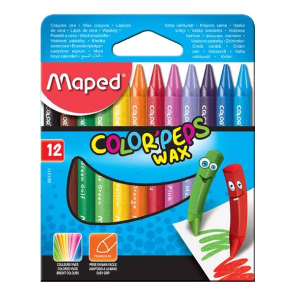 مداد شمعی 12 رنگ مپد کد 53545