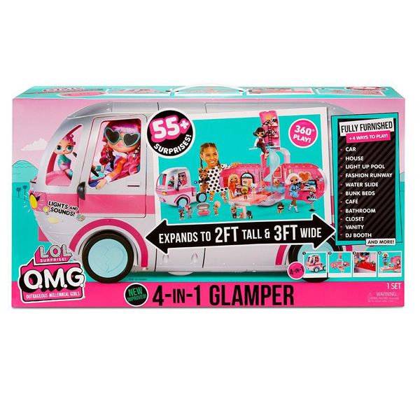کیت ماشین بازی اِل او اِل سوپرایز مدل  OMG Glamper Fashion Camper