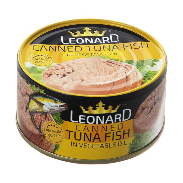 کنسرو ماهی تن در روغن گیاهی لئونارد - 180 گرم