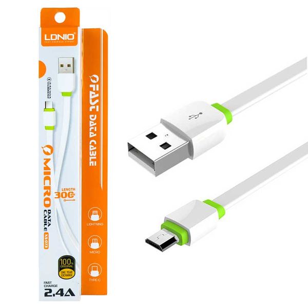 کابل تبدیل USB به microUSB الدینیو مدل XS-073 طول 0.3 متر
