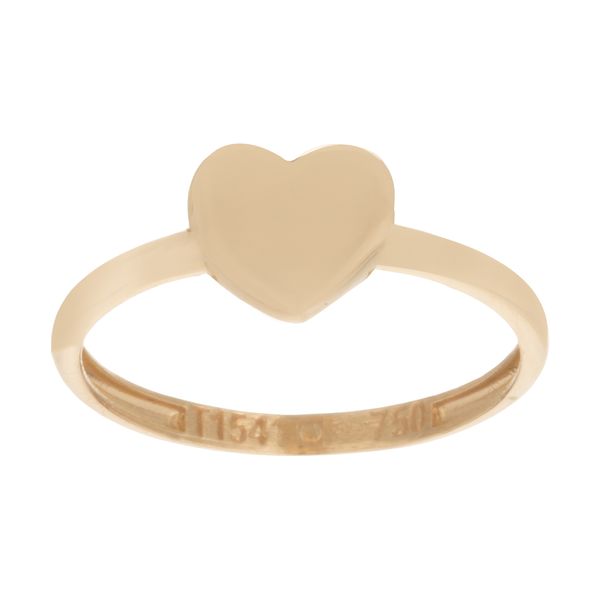انگشتر طلا 18 عیار زنانه الماسین آذر طرح قلب کد G01