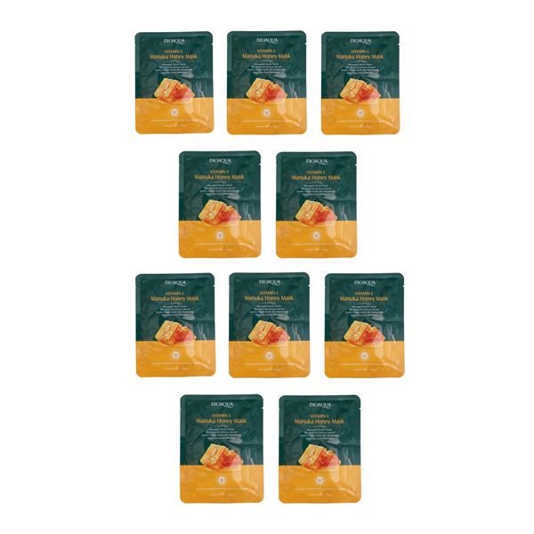 ماسک صورت بایو آکوا مدل عسل وزن 25 گرم مجموعه 10 عددی