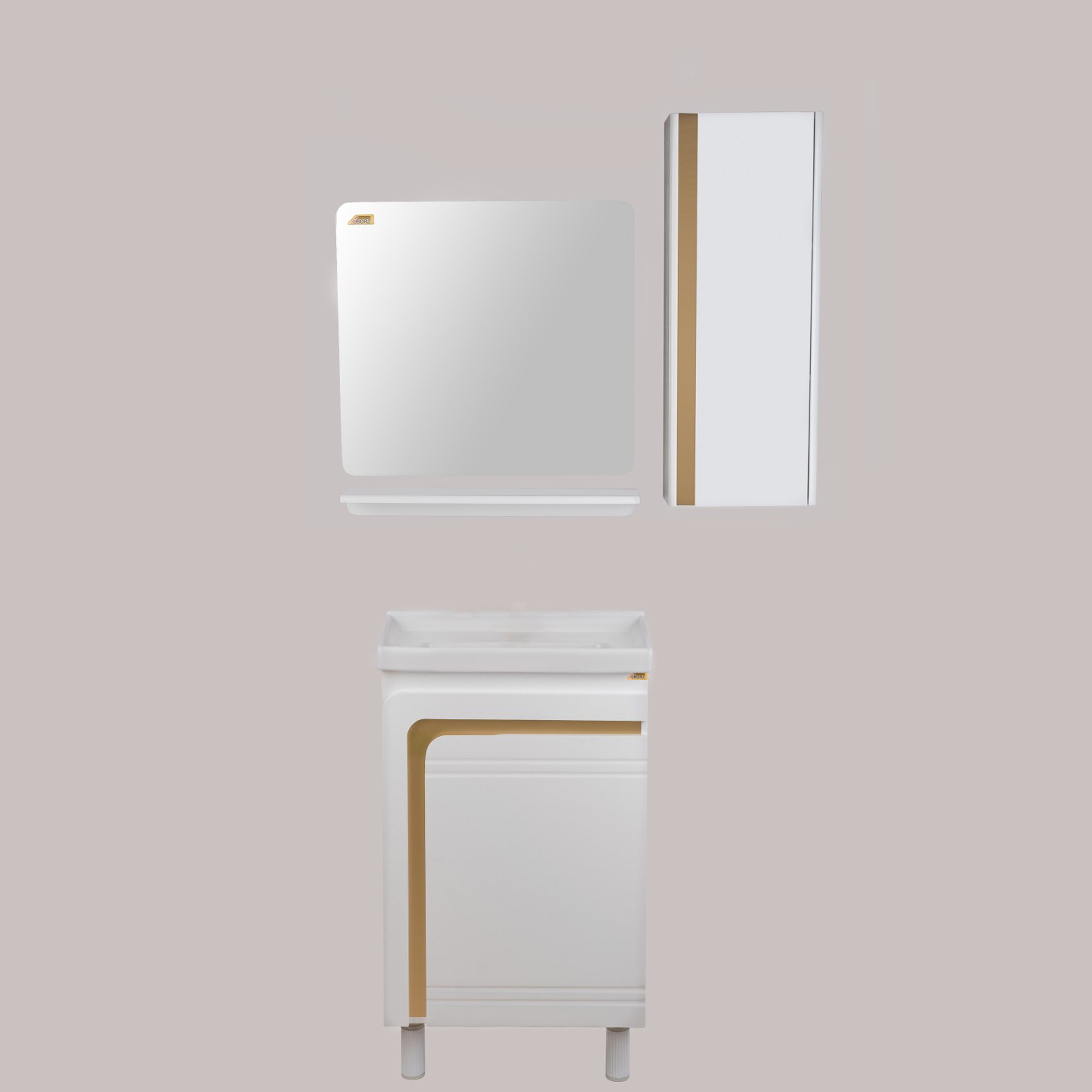 ست کابینت و روشویی گلسار مدل آستر 50 به همراه آینه و باکس و اتاژور