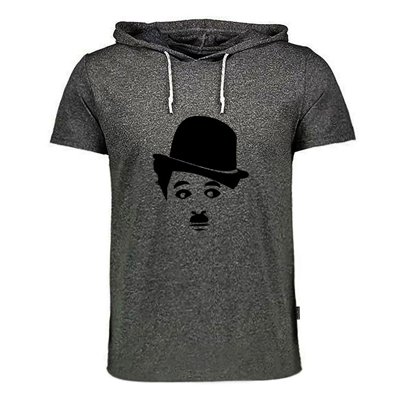 تی شرت کلاه دار مردانه به رسم مدل چارلی چاپلین