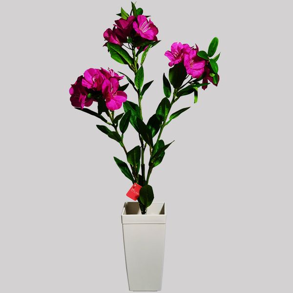گلدان به همراه گل مصنوعی تولیپ مدل آلسترومریا