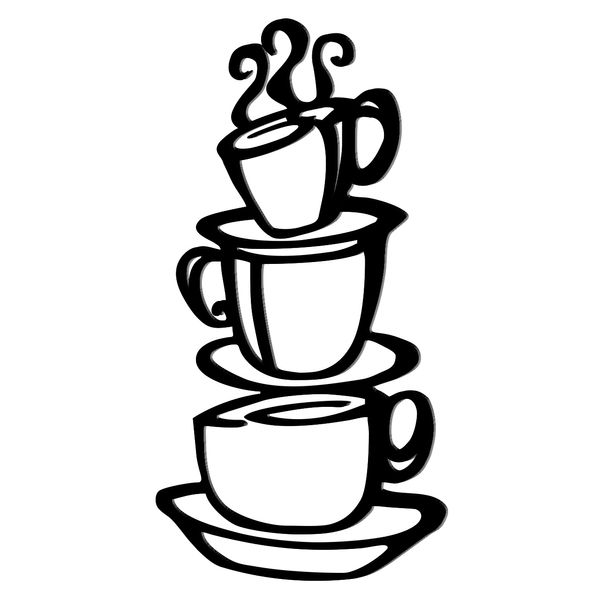 استیکر باروچین مدل فنجان قهوه کد ws-23