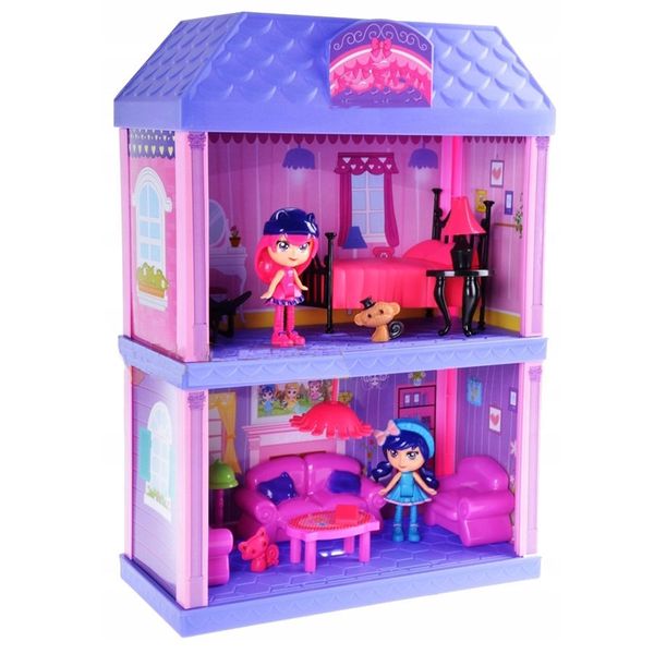 اسباب بازی مدل خانه عروسکی دخترانه طرح دو طبقه کد 60217