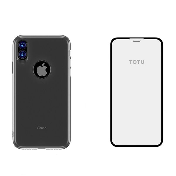 کاور توتو مدل 004006 مناسب برای گوشی موبایل اپل iPhone X/XS به همراه محافظ صفحه نمایش