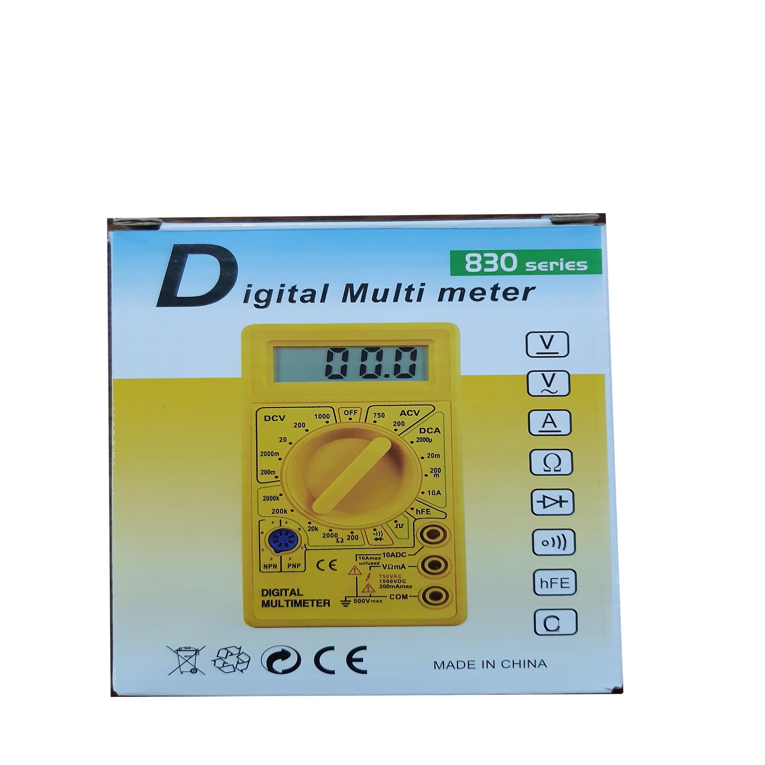مولتی متر دیجیتال مدل DT-830D