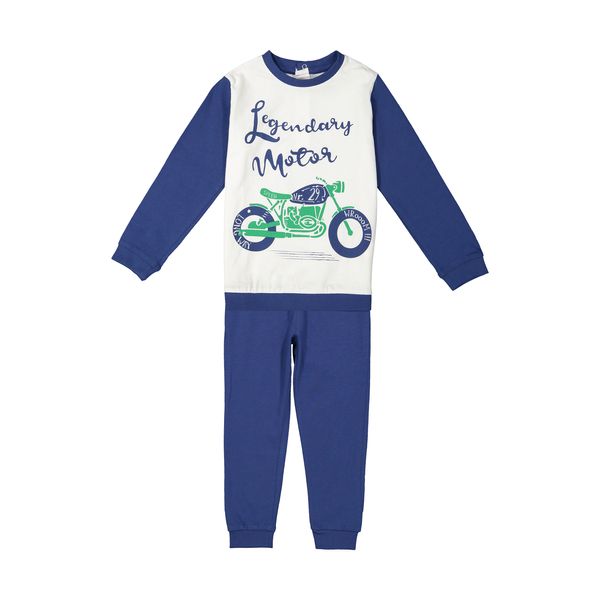 ست تی شرت و شلوار نوزادی پسرانه او وی اس مدل 000174059-BLUE