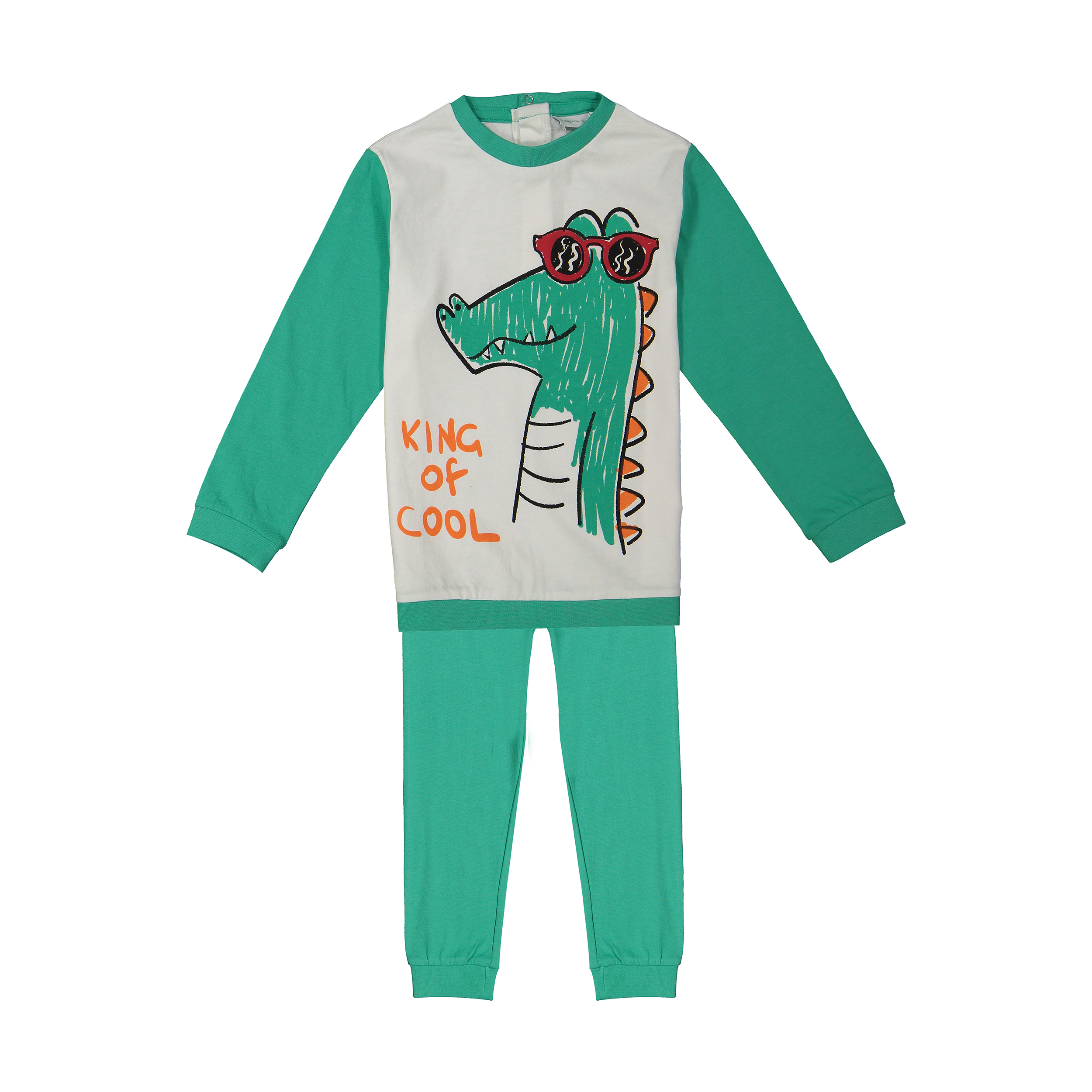 ست تی شرت و شلوار نوزادی فاگوتینو مدل 000174211-GREEN