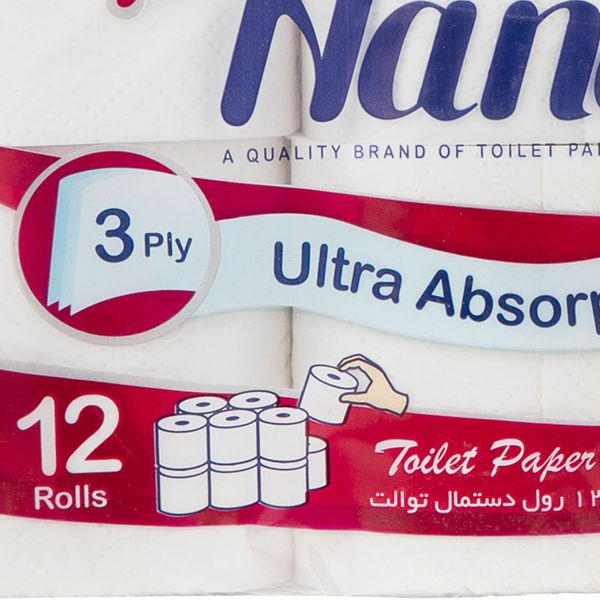 دستمال توالت نانسی بسته 12 عددی