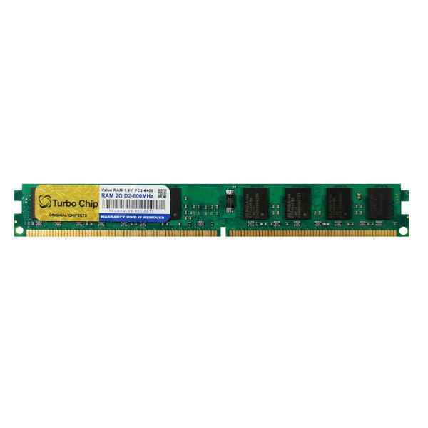 رم دسکتاپ DDR2 تک کاناله 800 مگاهرتز CL11 توربوچیپ مدل TCLD2G-D2-800 ظرفیت 2 گیگابایت