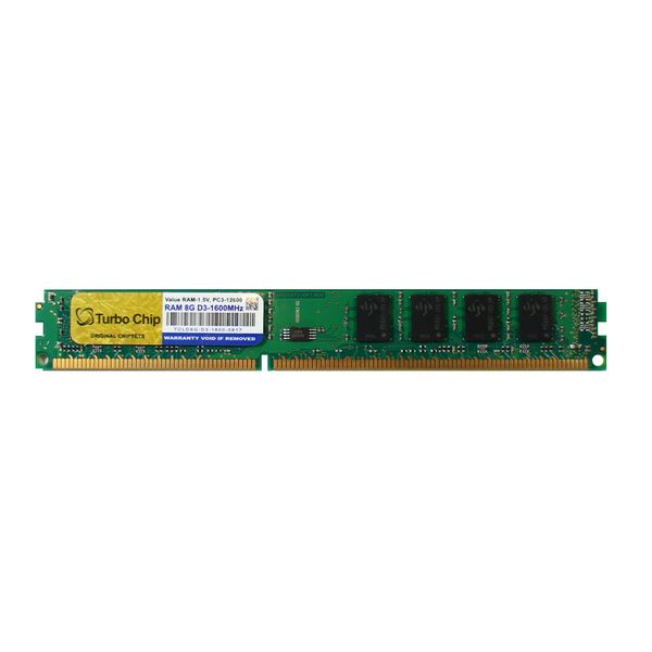 رم دسکتاپ DDR3 تک کاناله 1600 مگاهرتز CL11 توربوچیپ مدل TCLD8G-D3-1600 ظرفیت 8 گیگابایت