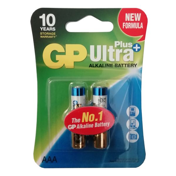 باتری نیم قلمی جی پی مدل ultra plus  بسته 2 عددی