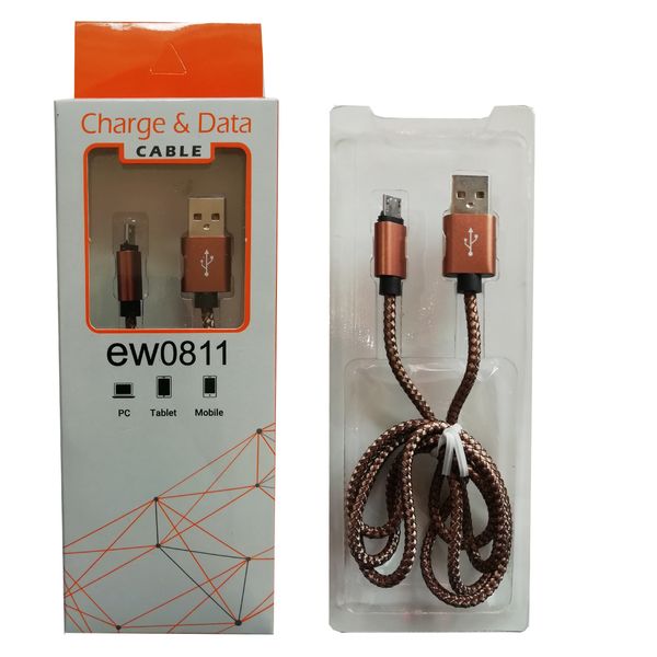 کابل تبدیل USB به microUSB مدل EW0811 طول 1 متر