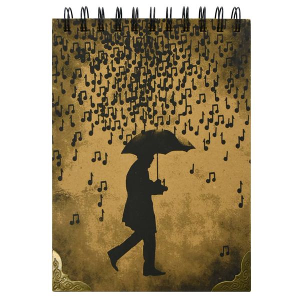 دفتر یادداشت آراکادو طرح بارش موسیقی کد 21