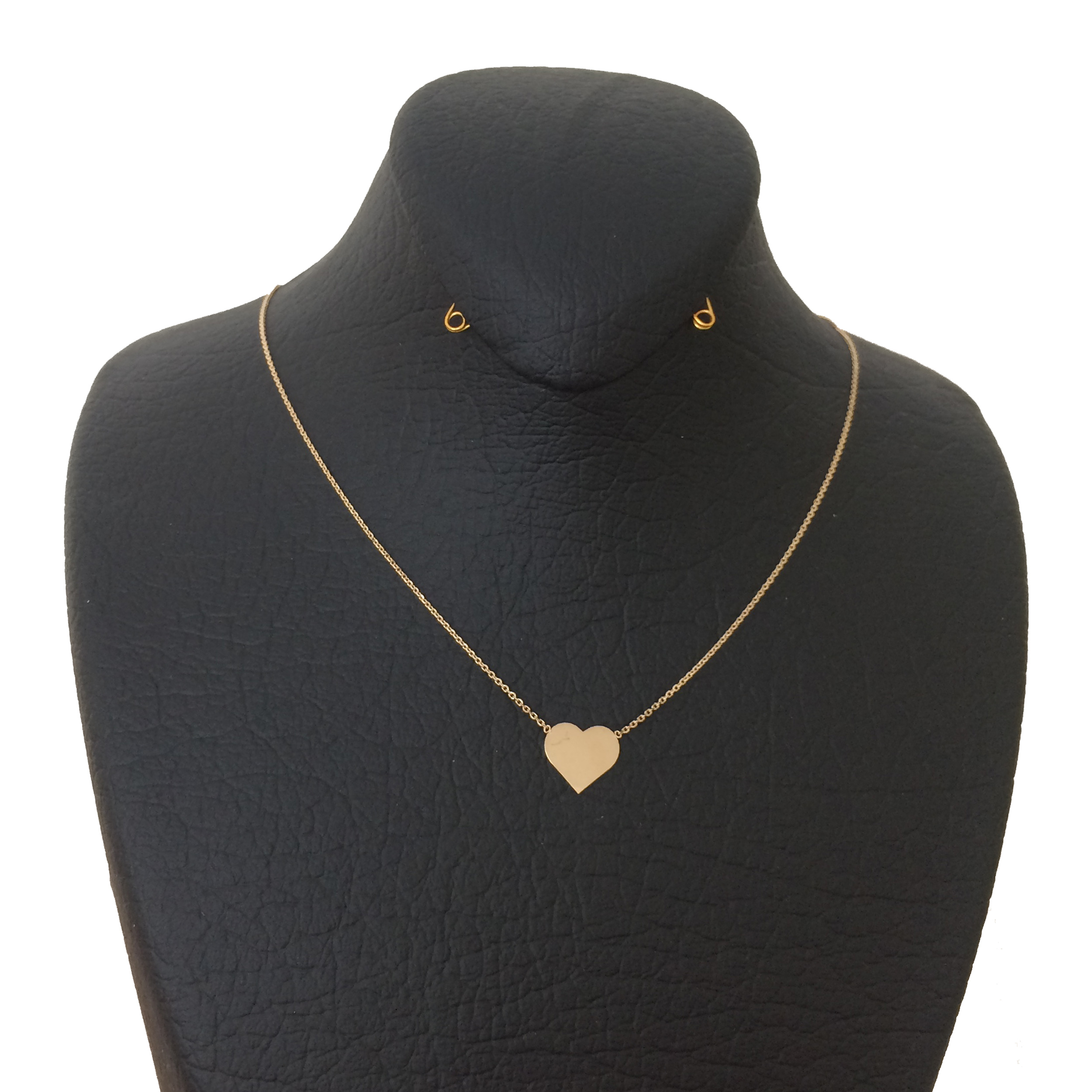 گردنبند طلا 18 عیار زنانه الماسین آذر طرح قلب کد G01