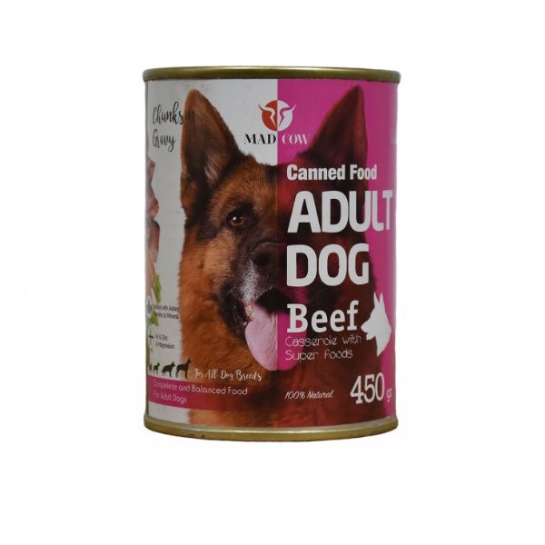 کنسرو غذای سگ مدکاو مدل Adult Dog Beef کد 010 وزن 450 گرم