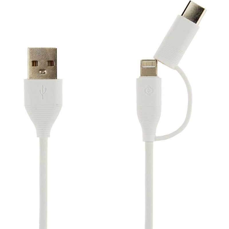کابل تبدیل USB به USB-C / لایتنینگ توتو مدل LI11 طول 0.25 متر