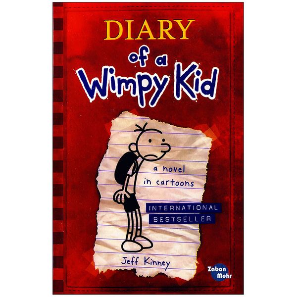 کتاب diary of a wimpy a novel in cartoon اثر jeff kinney انتشارات زبان مهر