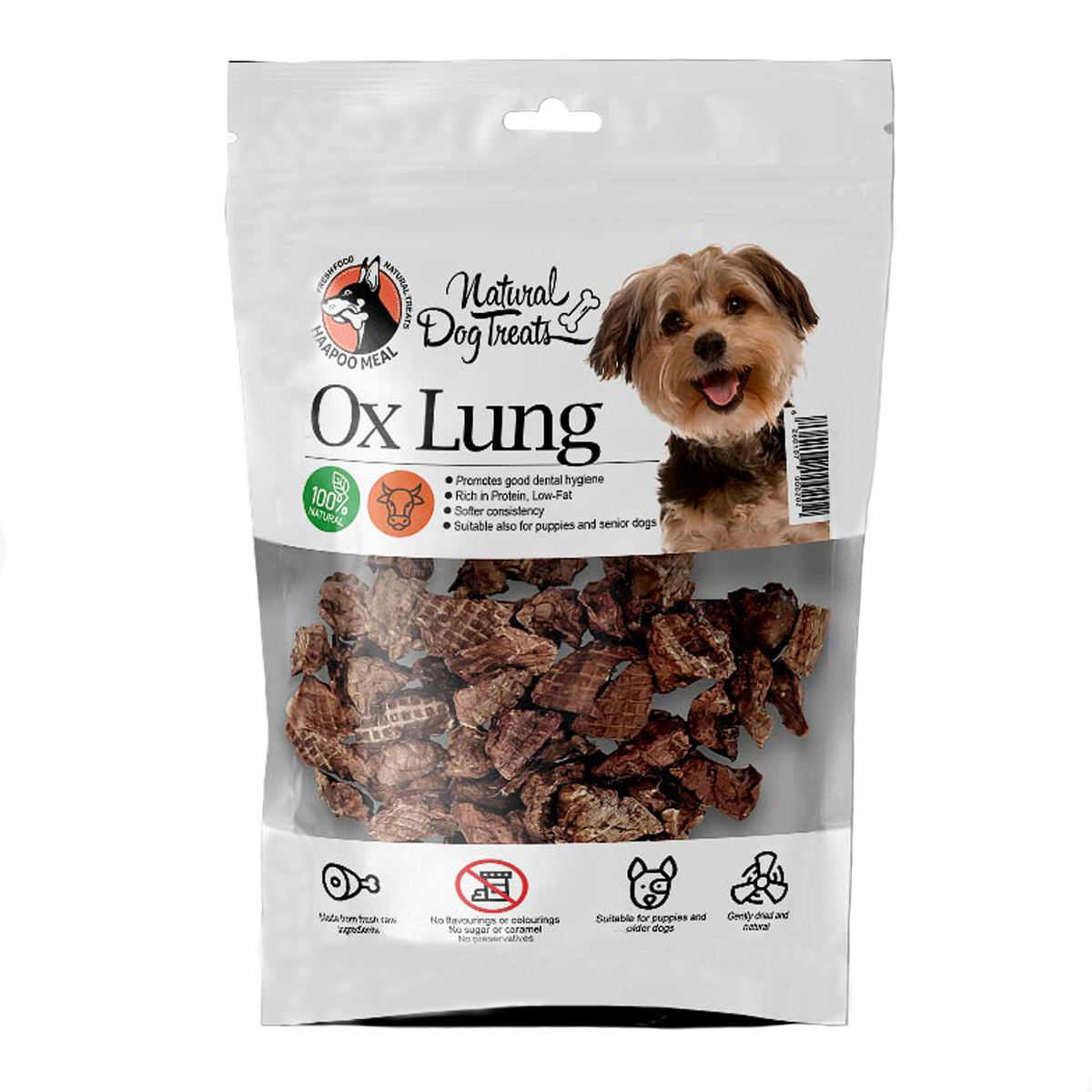 غذای تشویقی سگ هاپومیل مدل Ox Lung کد 15 وزن 60 گرم