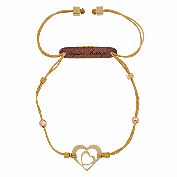 دستبند طلا 18 عیار زنانه آیینه رنگی مدل دلدار کد AR-H023 