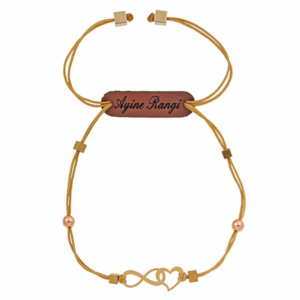 دستبند طلا 18 عیار زنانه آیینه رنگی مدل بادو کد AR-H030