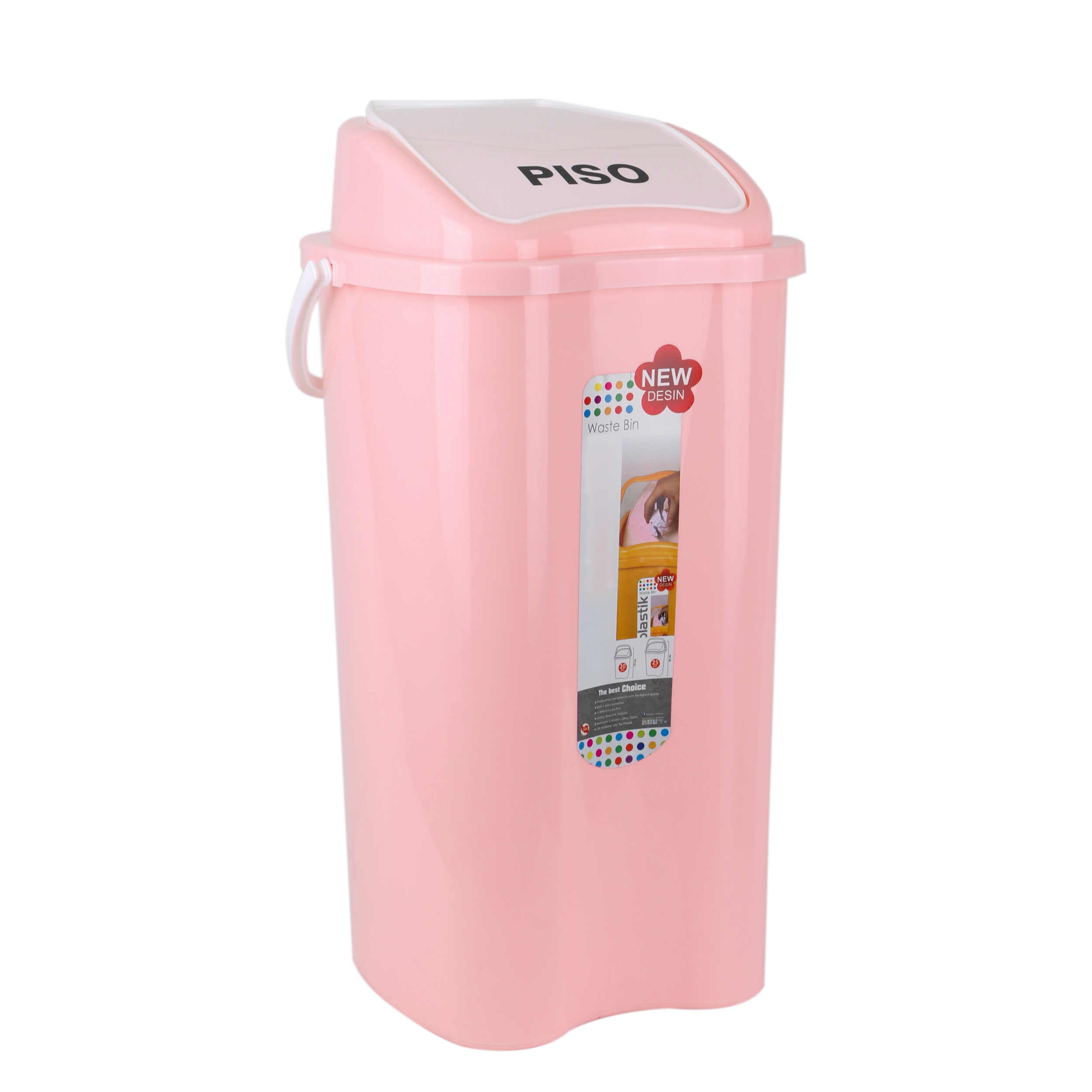  سطل زباله پیسو مدل گلی ظرفیت 25 لیتر