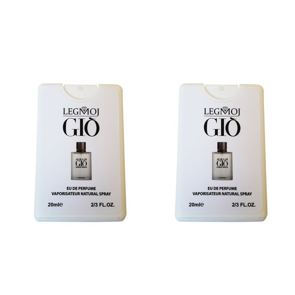 عطر جیبی مردانه لغموژ مدل Giorgio Armani Acqua di Gio حجم 20 میلی لیتر بسته 2 عددی 