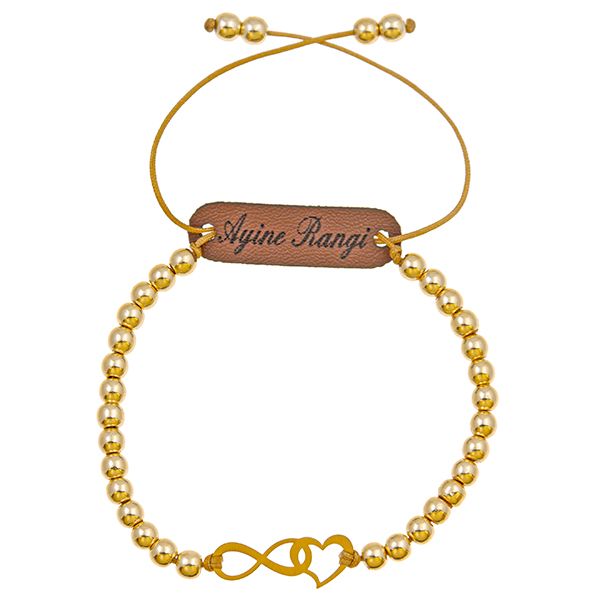 دستبند طلا 18 عیار زنانه آیینه رنگی مدل بادو کد AR-T030