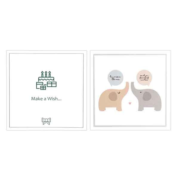 کارت پستال چاپ آقا طرح فیل  مدل 03 مجموعه 2 عددی