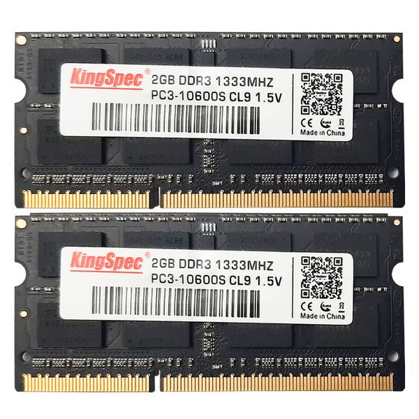 رم لپ تاپ DDR3 دو کاناله 1333 مگاهرتز CL9 کینگ اسپک مدل 10600S ظرفیت 4 گیگابایت