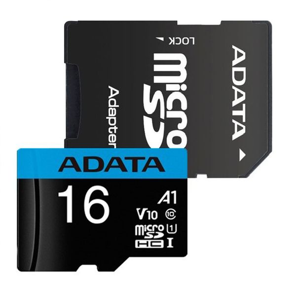 کارت حافظه‌ microSDHC ای دیتا مدل Premier کلاس 10 استاندارد UHS-I U1 سرعت 100MBps ظرفیت 16 گیگابایت به همراه آداپتور SD