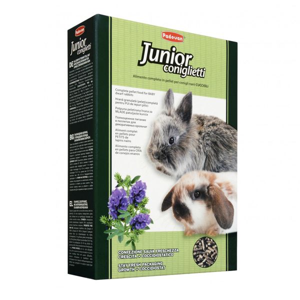 غذای بچه خرگوش پادوان مدل Junior Coniglietti وزن ۸۵۰ گرم