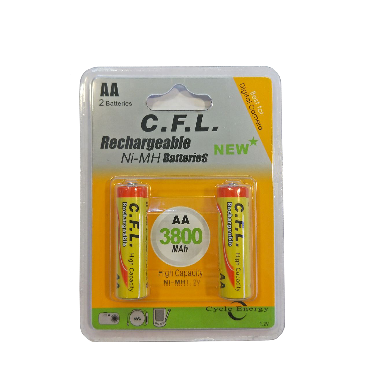 باتری قلمی قابل شارژ سی اف ال مدل CF-03 بسته 2 عددی 