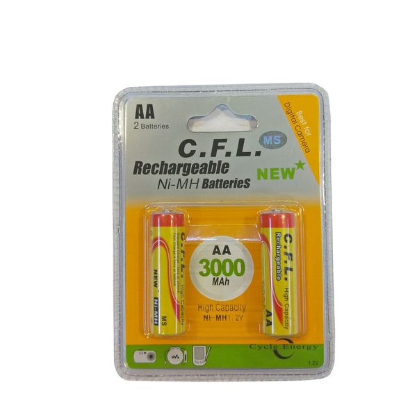 باتری قلمی قابل شارژ سی اف ال مدل CF-01 بسته 2 عددی 