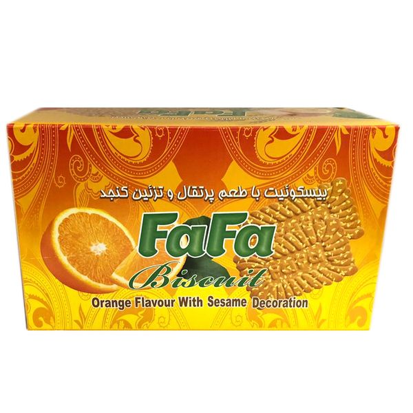 بیسکوییت با طعم پرتقال و تزیین کنجد فافا -850 گرم