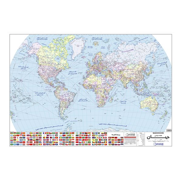 نقشه سیاسی جهان گیتاشناسی کد ۱۲۹۷ 