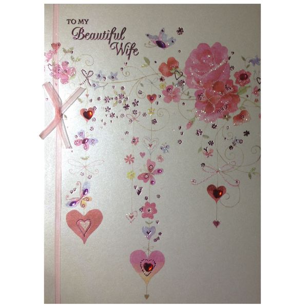کارت پستال پاپیروس طرح قلب و گل عشق به همسر کد 275
