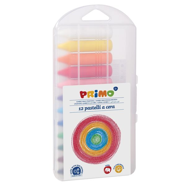 مداد شمعی 12 رنگ پریمو کد 060PC12AP